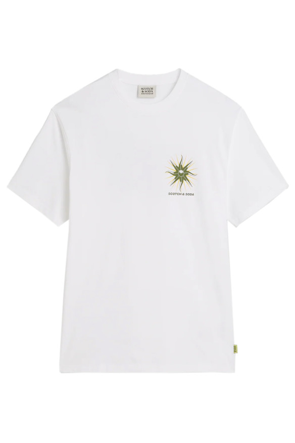 SCOTCH & SODA T-shirt Front and Back Relaxed Fit bright white