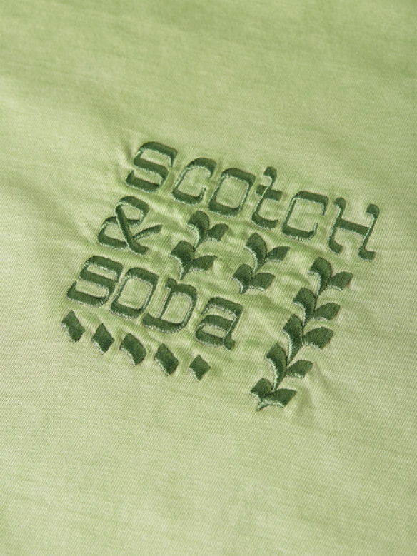 SCOTCH & SODA Artwork Relaxed T-Shirt Garden Green