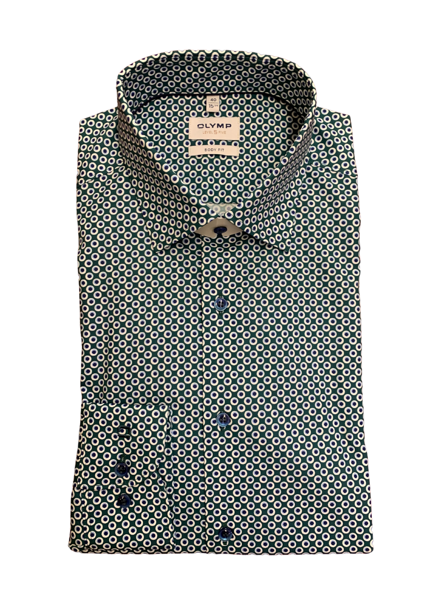 Shirt body fit, green , OLYMP