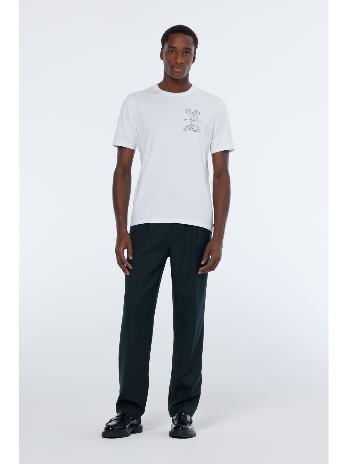 SCHOTCH&SODA LEFT CHEST ARTWORK T-SHIRT