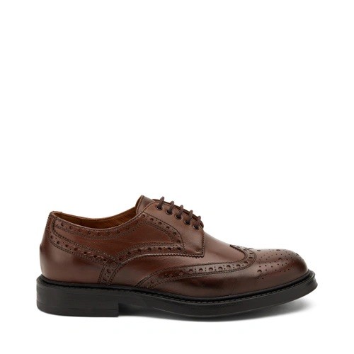 FRAU LEATHER DERBY SHOES WITH WING-TIP DETAIL