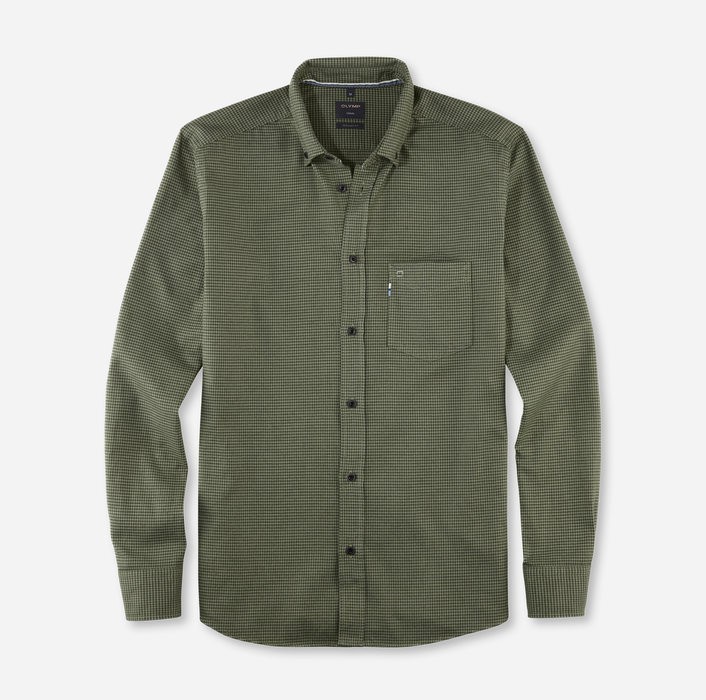 OLYMP Flannel shirt green